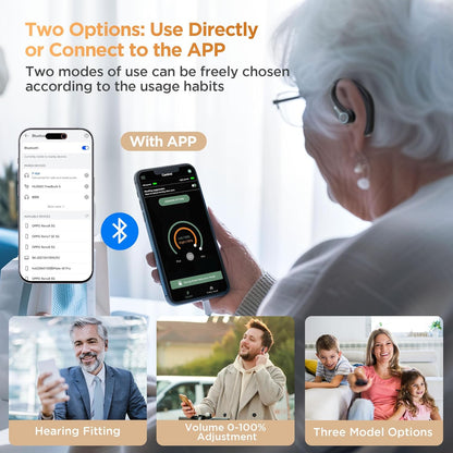 YOOTIN F-Aid Smart Digital BTE Hearing Aids for Seniors