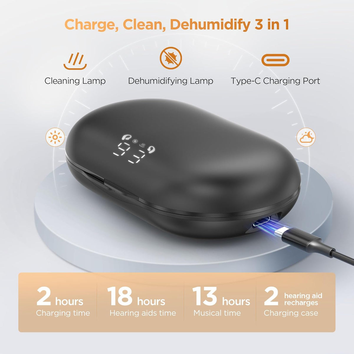 YOOTIN F-Aid Smart Digital BTE Hearing Aids for Seniors